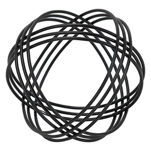 Foreside Home and Garden Modern Black Matte Metal Plaid Pattern Decorative Sculpture Table Top Décor