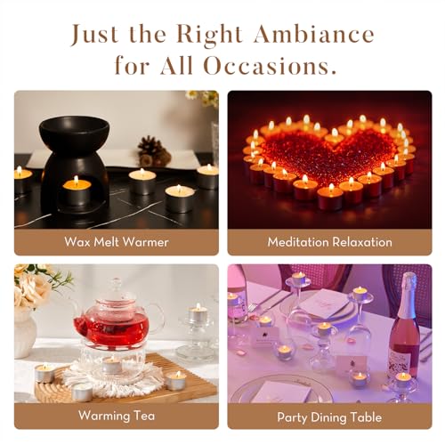 Ashlux Tea Lights Candles 100 Pack 8 Hours, Tea-8H-100Pack - size: 100 Pack, style: 8 Hours