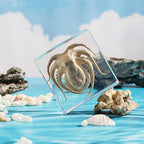 Taxidermy Octopus, Real Octopus Specimens Animal Specimen in Resin for Science Classroom Science Education, Great Gift for Fans of Taxidermy, Animal Skull, Oddities, Biology (3 x 3 x 1 inch) - color: Octopus