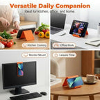 Silicone Phone Stand with Aluminum, Foldable Multi-Angle Adjustable Holder, Anti-Slip Desktop Stand for Phone Tablet Laptop, Portable Roll-Up Stand for Travel & Office (Black#2) - color: Black#2