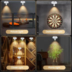 HAMVIDNE LED Spotlight, Rechargeable Battery Picture Lights, Uplighting Indoor, Spot Light with Remote, Plant Tree & Wall Art Display Dartboard Closet Spotlight-White - color: Chargeable White, size: 2 Pack