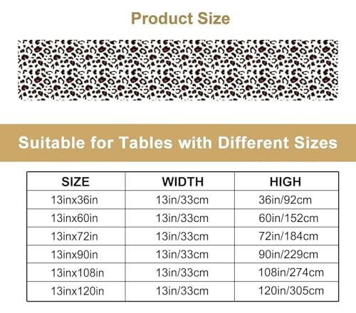 Red Black Leopard Print Table Runner Primitive Farmhouse Tablerunner for Kitchen Cafe Dining End Table Sofa Holiday Wedding Home Decor 13x36in - color: Fur-10, size: 13x36in