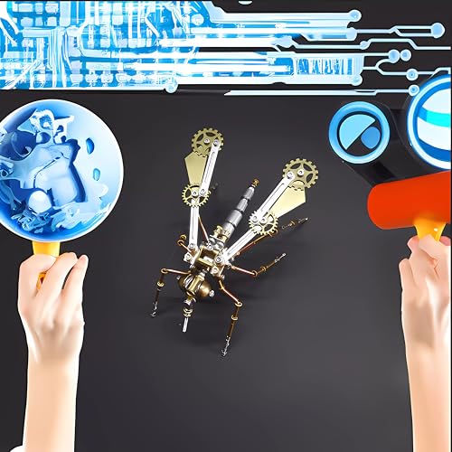Mechanical Metal 3D Insect Mosquito Model Brass Puzzle Steampunk Electric Mechanical, Assembly DIY Gift Craft Hobby for Family and Friends (Mosquito A) - style: Mosquito A
