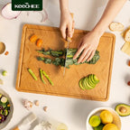 Keechee Atelier Collection Bamboo Cutting Board, Reversible Wood Chopping Boards for Kitchen with Juice Grooves, Handcrafted Large Serving Tray, Luxury Housewarming Wedding Gifts for New Home - size: One Piece L