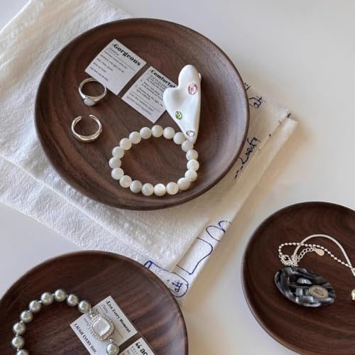 1PC Retro Beaded Tray - Aromatherapy, Storage, Desktop Decor, Jewelry Display, Photography Ornament, Circle