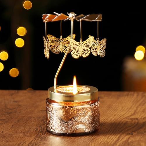 Mothers Day Gifts for Mom Wife Daughter Sister, Birthday Gifts for Women, Unique Butterfly Gift for Friends Women, Rotatable Scented Candles Gift for Mothers Day Anniversary Christmas - size: Butterfly