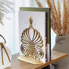 Shelf Decoration Creative Light Luxury Bookends Simple Retro Book Reading Rack Desk Desktop Storage Brass Stand Ornaments Home Decorations Holder