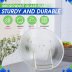 Microwave Plate Replacement 14 1/8 inch Fits W10531726 Whirlpool Microwave Glass Plate - Exactly Replaces Rotating Microwave Turntable Plate - Durable Oven Dish Tray For Better Cooking And Reheating - size: 14.18"