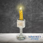 Crystal Havdalah Candle Holder Havdalah Parent 5.12" Tall Fine Laser Cut - color: Besamim Holder 6
