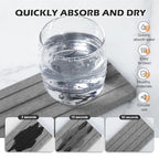 4PCS Stone Drying Tray for Bathroom Sink and Kitchen Counter, Fast Drying Diatomite Stone Sink Tray Soap Trays, Diatomaceous Coaster, Water Absorbing Stones Trays for Sinks - color: Gray 4stripes