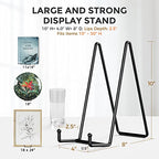 TR-LIFE 10 Inch Large Plate Stands for Display - Metal Plate Holder Display Stand + Picture Frame Holder Stand + Small Easels for Decorative Platter, Book, Plaques, Photo, Tabletop Art (2 Pack) - size: 10 Inch