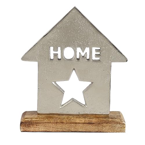 PURESTORY Metal Decorative Showpiece for Home Decor Accents | Shelf Decor |Bookshelf Décor | Fireplace Decor or Desk Décor.Table Decorations for Dining Room Living Room - Home - Silver - color: Silver
