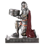 King's Guard Kneeling Knight Candlestick Holders Resin Posture TeaLight Holder Warrior Mobile Phone Stand Pen Holder Candle Holder for Restaurant, Altar, Home Table(Iron) - color: Iron
