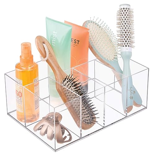iDesign 5-Section Divided Vanity Organizer for Cosmetic Storage - Clear (Pack of 4) - size: (Pack of 4)