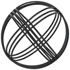 Foreside Home and Garden Modern Black Matte Metal Plaid Pattern Decorative Sculpture Table Top Décor