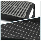 MDLUU Non-Slip Serving Tray with Handles, Food Serving Platter, Set of 2, Black - color: Black