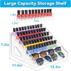 Pero Pero Nail Polish Organizer Acrylic Display Rack for Nail Polish Holder Sunglasses Organizer Essential Oils Holder Clear Eyeglasses Display Case Makeup Organizer - style: 7Layers 2Set