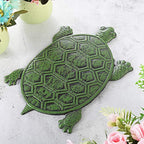MDLUU Cast Iron Stepping Stone, Turtle Stepping Stone, Decorative Tortoise Flagstone for Lawn, Yard, Garden Walkway - size: Turtle(12.9" x 8.6")Green