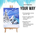 U.S. Art Supply 18" Large Tabletop Display Easel - Beechwood Artist A-Frame Display Stand, Wooden Easel for Painting, Canvas Stand, (Pack of 6) Classrooms Events Photo Picture Sign Holder - style: 18" - Pack of 6
