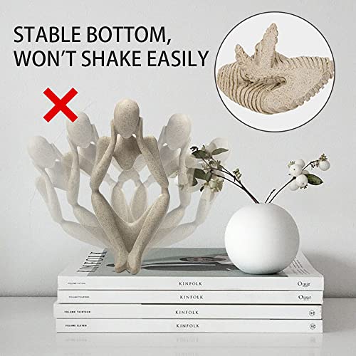Sandstone Resin Thinker Style Abstract Sculpture Statue Collectible Figurines Home Office Bookshelf Desktop Decor(Sandstone - think Deeply) - color: Sandstone - Think Deeply