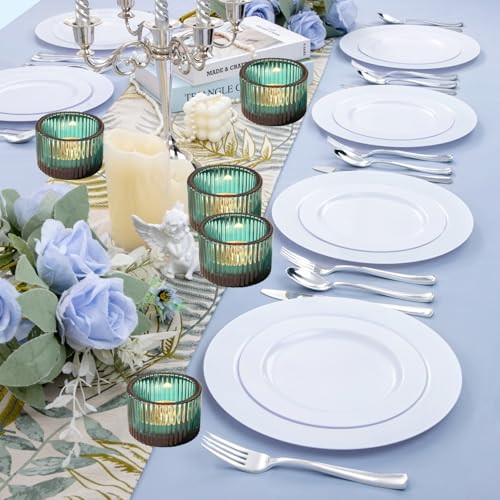 2 Pcs Tealight Candle Holder,Votive Candle Holders Glass Candle Holders Tea Lights Candle Holder for Table Centerpiece Decor Party&Home,Wedding Deco (Blue) - color: Blue