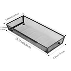 Mesh Tray Silverware Drawer Organizer Utensil Cutlery Tray Office Supplies Organizer for Flatware, Knives,Home,Office, School,Bedroom 15X6'' Black - size: 4 Pack 15"x6" Black Metal
