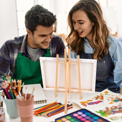 ESRICH 2 PCS 16 Inch Tabletop Easel,Tabletop Easel for Painting Party, Wooden Tabletop Display Easels, Painting Easel for Displaying Canvases, Photos, Display Tripod Holder Stand for Students Kids - style: 16"-2P