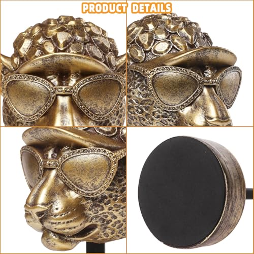 Handcrafted Resin Sculpture (Leopard)- Statue Decoration Modern Home Decor Accent, Trending Living Room & Office Decor, Elegant Tabletop & Shelf Decor for Desk, Bookshelf, Nightstand - style: Leopard