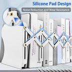 2PCS Carooyac Heavy Duty Bookends to Hold Books - Adjustable Metal Bookends for Shelves - White Book Holders - Extends up to 19 - color: White, size: 2PCS