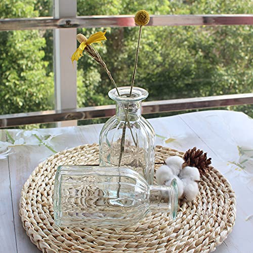 Bud Vases Set of 6 Small Glass Vase for Flowers, Clear Vase Set for Wedding Decor, Home Decorative Vases for Table Shelf, Mini Bud Vases in Bulk 2.85"X 5.4" - size: 6 Pcs