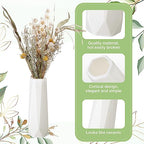 Didaey 10 Pack Composite Plastic Flower Vases Bulk White Small Boho Floral Vases for Dried Flower Bouquet Pampas Grass Centerpieces Fall Wedding Party Living Room Decor(Classic) - style: Classic