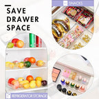 HOUSE DAY Desk Drawer Organizer Bins 4 PCS, 9*3*2" Clear Drawer Organizers with Silicone Pads, Vanity Organizers and Storage, Non Slip Plastic Drawer Organizer for Makeup, Bathroom, Kitchen, Office - size: 4 Pack -9x3x2''