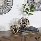 Deco 79 Metal Geometric Sculpture, Set of 2 7", 5"W, Brown