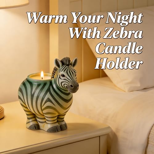 1Pc 3D Zebra Epoxy Resin Casting Jar Mold Cute Animal Candle Holder Silicone Mold for Makeup Brush Succulent Plant Pot Concrete DIY Cement Plaster Art Handmade Safari Home Decor Gifts - color: Zebra Resin Mold