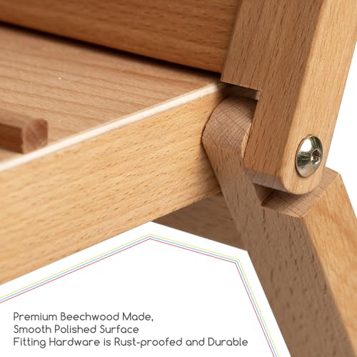 MEEDEN Folding Large Print Rack - Wooden Art Storage Rack - Artist Storage and Display Rack for Canvas Artwork Prints Frame Panels Art Gallery Shows Studios - size: Large