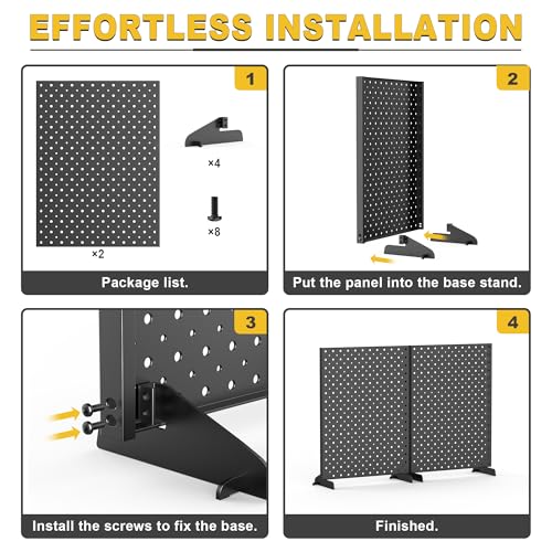 Ultrawall Pegboard Display Stand, Metal Tabletop Pegboard Display, Accessories Rack Organizer for Jewelry, Retail Stores, Craft Shows, 12"X16", 2pcs Black - size: 2Pack 12"X16"