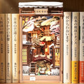 Fsolis DIY Book Nook Kit for Adults – Japan Booknook 3D Wooden Puzzles Japanese Winter Scene Miniature Model Mini Build House Craft Gift for Women Hobbies (Kyoto Snow Whisper) - style: Kyoto Snow Whisper