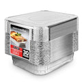 9x13 Disposable Aluminum Pans with Lids - (30 Pack) Heavy Duty Foil Pans with Lids 9x13 Foil Pan Covers, Food Catering Containers for Baking, Cooking, Heating, Storage, Stock Your Home - size: 30 Pack w/ Lids