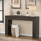 Rresyet 55 Inch Long Console Table, Sofa Table Behind Sofa, Entryway Table, Farmhouse Entryway Table for Entry, Hallway, Living Room (Black) - color: Black