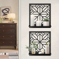 Aesthetics Candle Wall Holder, Modern Bathroom Wall Art for Living Room Bedroom Bathroom (2 Pack 11.8 x 13 in) - color: Black- Aesthetics