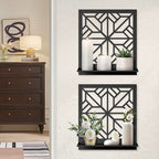 Aesthetics Candle Wall Holder, Modern Bathroom Wall Art for Living Room Bedroom Bathroom (2 Pack 11.8 x 13 in) - color: Black- Aesthetics