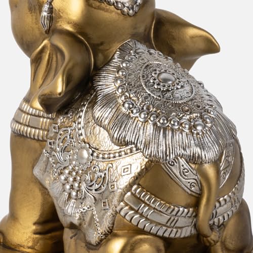 Elephant Book Ends for Shelves, Vintage Decorative Bookends, Book Holders with Anti-Slip Pad for Book Lovers Heavy Book Stopper for Home Office Decor (Gold) - color: Gold