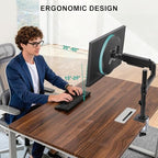 WALI Single Monitor Arm 13-33 Inch, Single Monitor Mount, Vesa Desk Mount up to 19.8lbs Single Monitor Stand with Clamp, VESA 75x75mm or 100x100mm Compatibility(GSDM001), Black - size: 13"-33", style: Single Arm