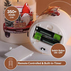 Eywamage Christmas Glass Flameless Candles with Remote, Flickering LED Pillar Candles Holiday Table Decor Gift Set of 3 - color: Red Truck