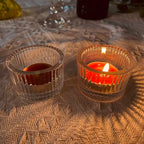 6pcs Clear Votive Tealight Candle Holder, Glass Tea Light Candle Holders for Tabletop Centrepiece Decor, Wedding Reception, Home Dining, Birthday Party and Christmas Holiday