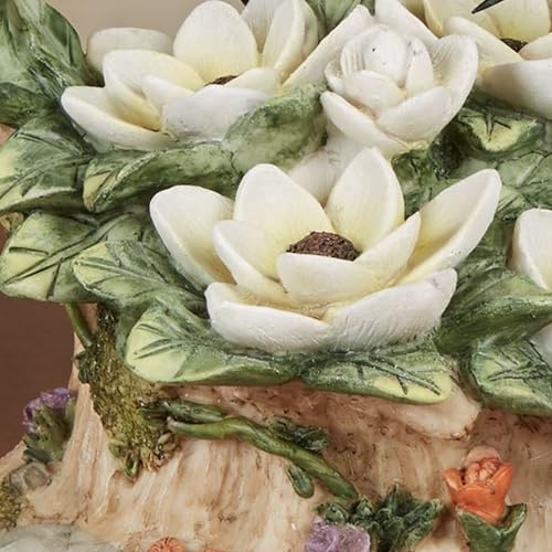 Touch of Class Dancing Hummingbirds and Magnolias Birds Table Sculpture Ivory and Green | Floral Flower Designs