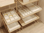 Oirlv Stackable 12 Girds Jewelry Trays Jewelry Storage Tray Showcase Display Organizer(13.8" X 1.4"X 9.4") - size: 12 Grids