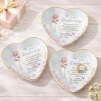 Daughter in Law Gifts Heart Shape Jewelry Dish, Jewelry Tray Gift from Mother-in-law, “The Only Thing Better… Is Watching You Become a Mother” Sentimental Motherhood Keepsake - color: Daughter In Law 128