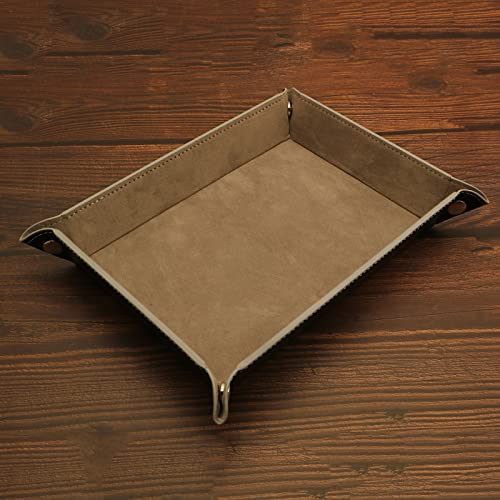 Valet Organizer - Catchall Tray for Jewelry, Wallets, Watches, Keys, Coins, Phones, Glasses - Perfect for Nightstand, Desk, Entryway - color: Gray