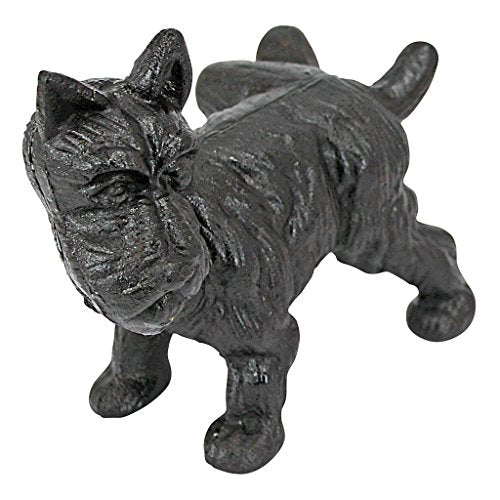 Design Toscano Naughty Peeing Scotty Dog Die-Cast Iron Bookend and Doorstop - style: Naughty Peeing Dog